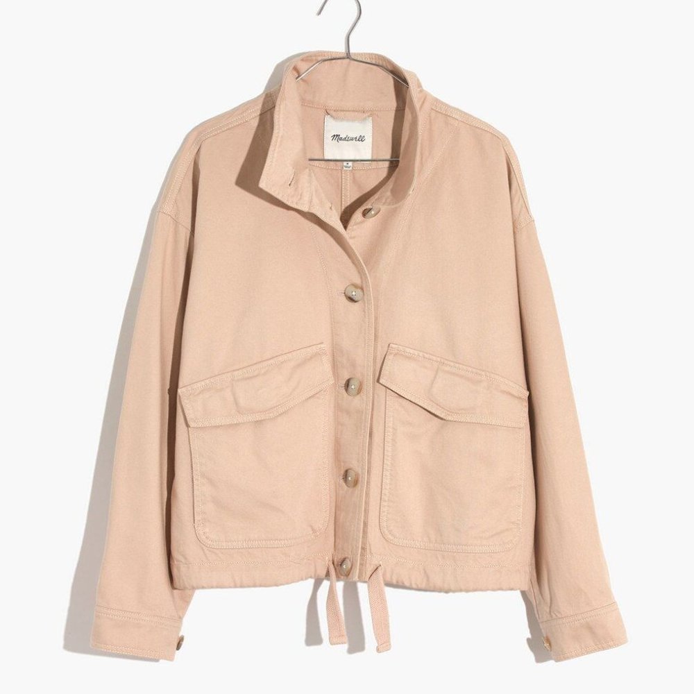 Madewell Beachmont Military Jacket in Pink